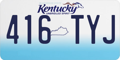 KY license plate 416TYJ