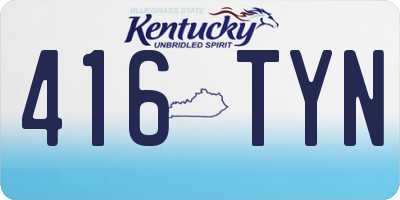 KY license plate 416TYN