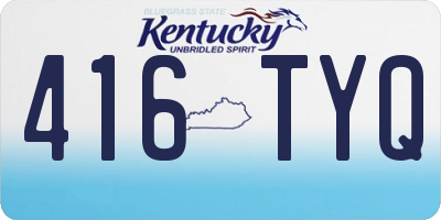 KY license plate 416TYQ