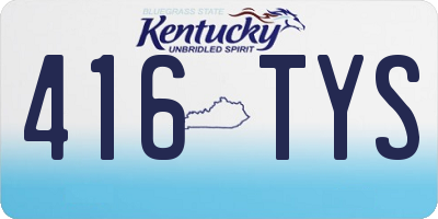 KY license plate 416TYS