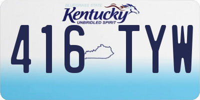 KY license plate 416TYW