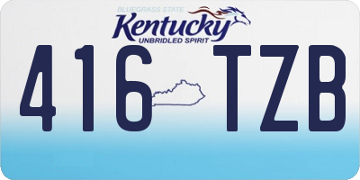 KY license plate 416TZB