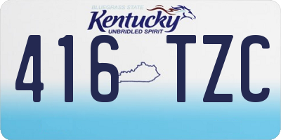 KY license plate 416TZC