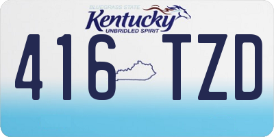KY license plate 416TZD