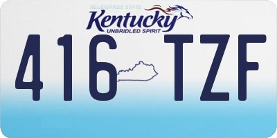KY license plate 416TZF