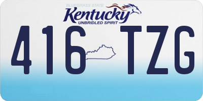 KY license plate 416TZG