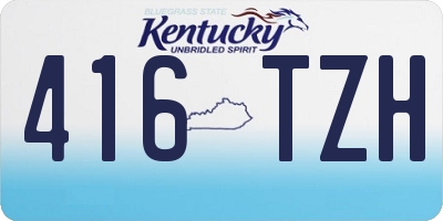 KY license plate 416TZH