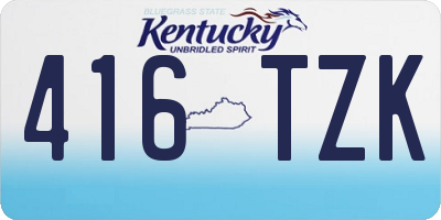 KY license plate 416TZK