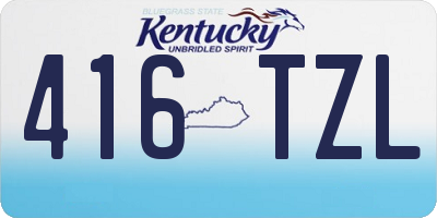 KY license plate 416TZL