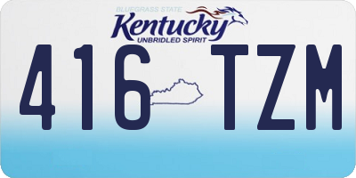 KY license plate 416TZM