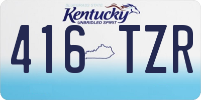 KY license plate 416TZR
