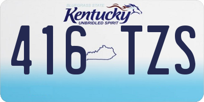 KY license plate 416TZS