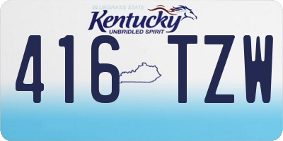 KY license plate 416TZW
