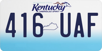 KY license plate 416UAF