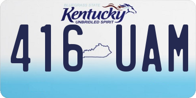 KY license plate 416UAM