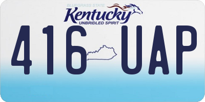 KY license plate 416UAP
