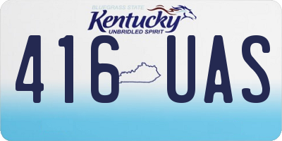 KY license plate 416UAS