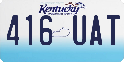 KY license plate 416UAT