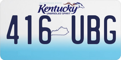 KY license plate 416UBG