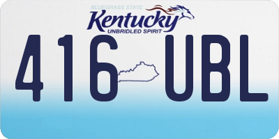 KY license plate 416UBL