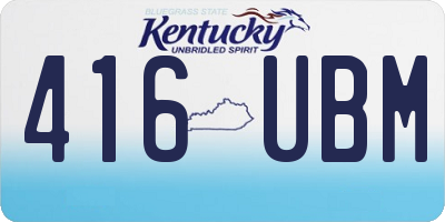 KY license plate 416UBM