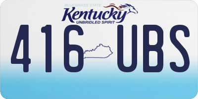 KY license plate 416UBS