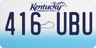 KY license plate 416UBU
