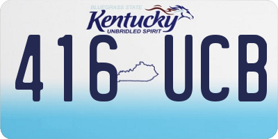 KY license plate 416UCB