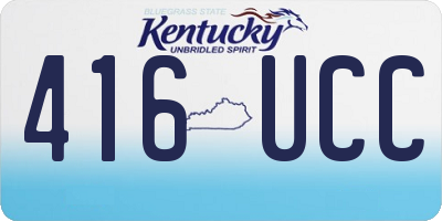 KY license plate 416UCC