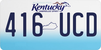 KY license plate 416UCD
