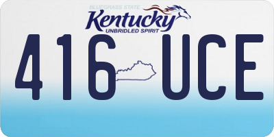 KY license plate 416UCE