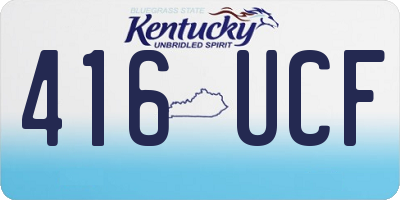 KY license plate 416UCF