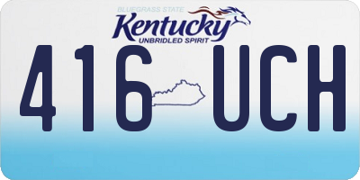 KY license plate 416UCH