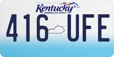 KY license plate 416UFE