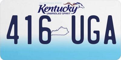 KY license plate 416UGA