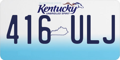 KY license plate 416ULJ