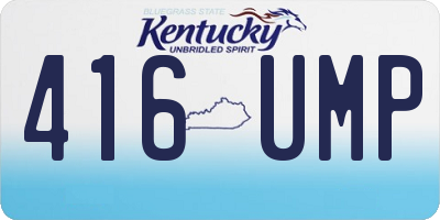 KY license plate 416UMP