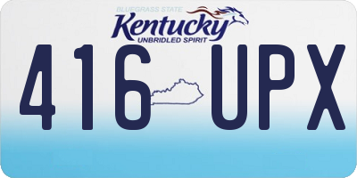 KY license plate 416UPX