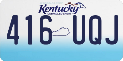 KY license plate 416UQJ