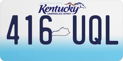 KY license plate 416UQL