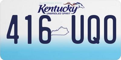 KY license plate 416UQO