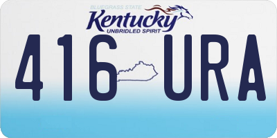 KY license plate 416URA