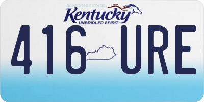 KY license plate 416URE