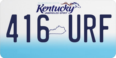 KY license plate 416URF