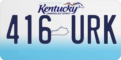 KY license plate 416URK