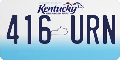 KY license plate 416URN