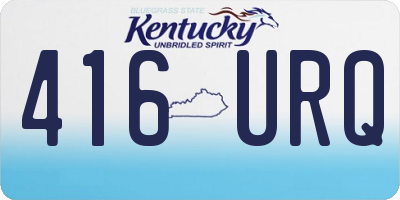 KY license plate 416URQ
