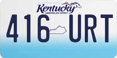KY license plate 416URT