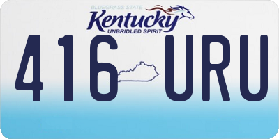 KY license plate 416URU