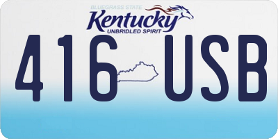 KY license plate 416USB